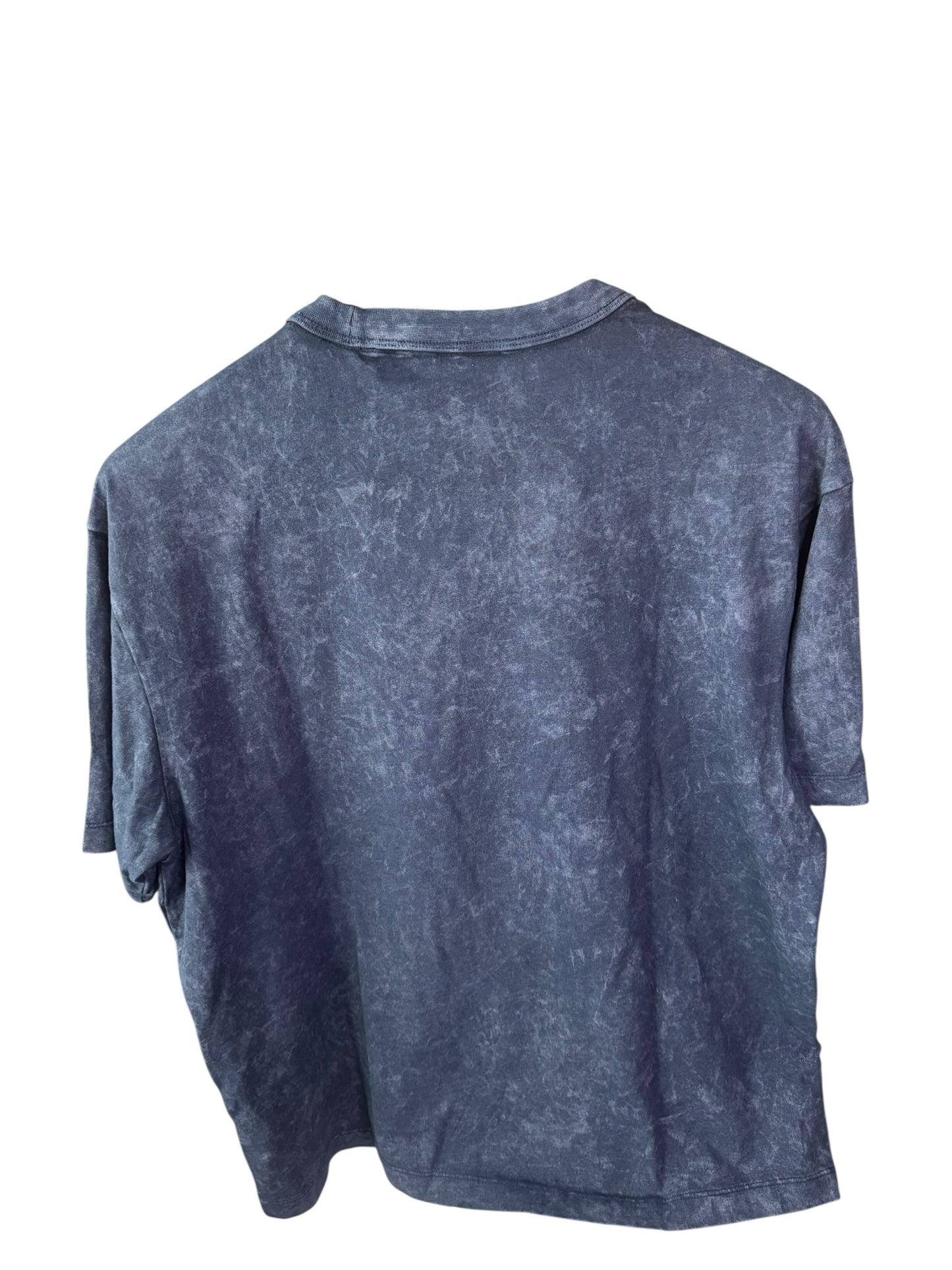 Camiseta Calvin Klein para Hombre Azul Efecto Lavado con Logo Bordado