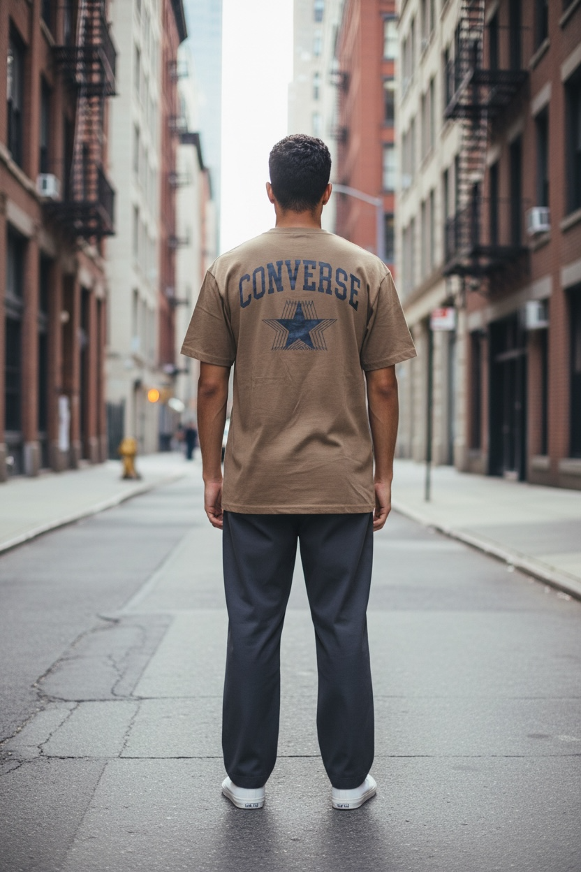 Camiseta Converse All Star Hombre – Marrón / Morado