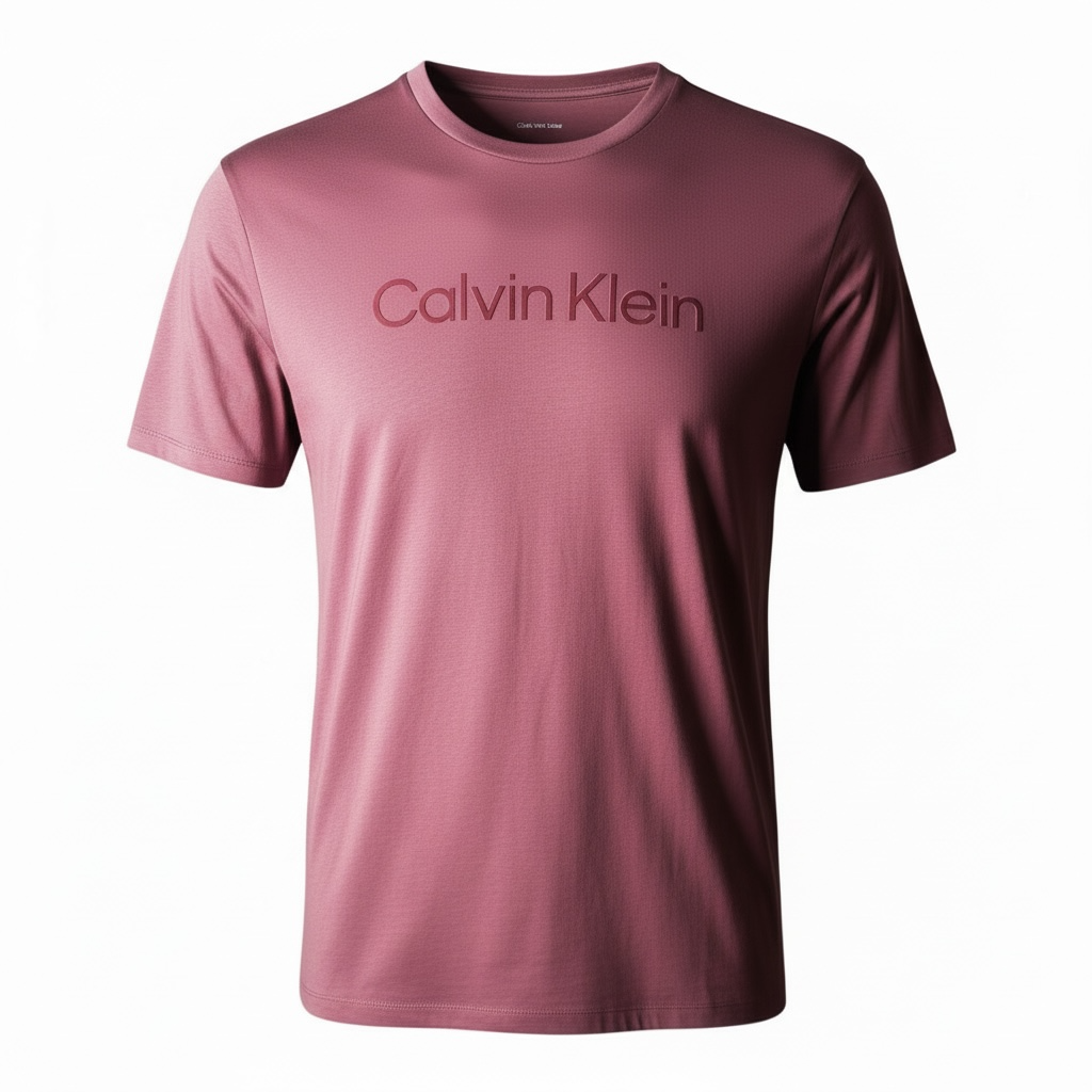 Camiseta Calvin Klein Hombre Color Vino con Logo Frontal