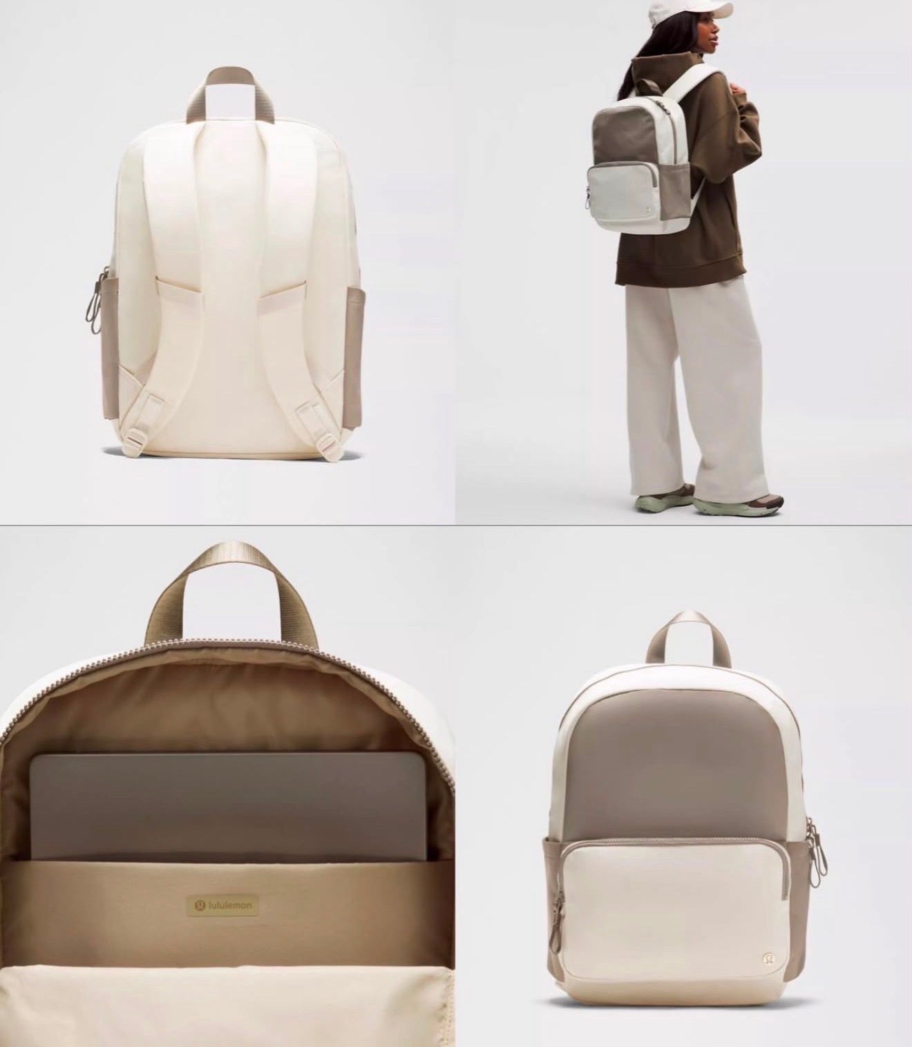 Morral Lululemon Everywhere Backpack 22L – Ash Grey / Light Ivory / Sheer Oak