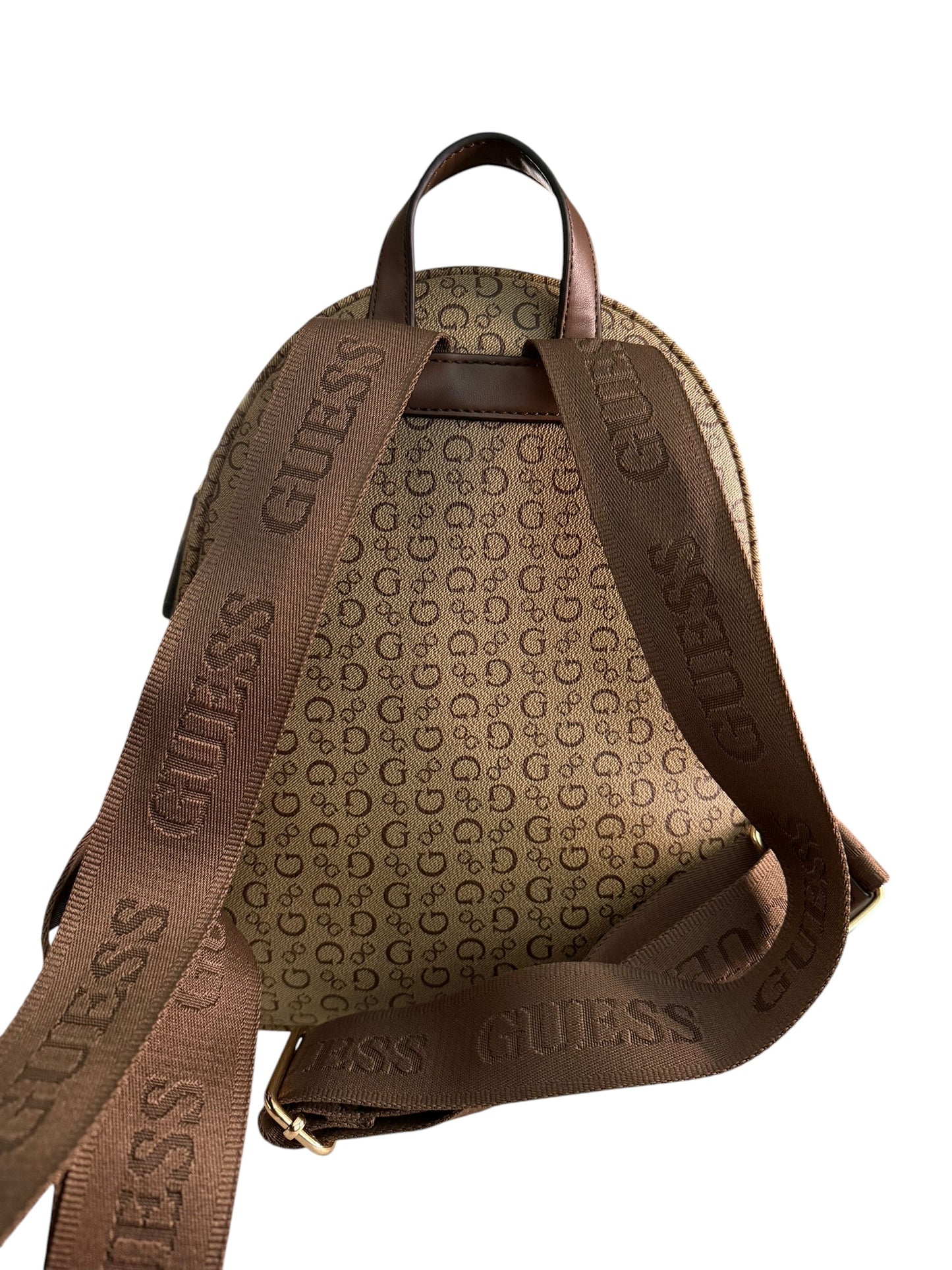 Morral Guess Original Café Monograma con Monedero