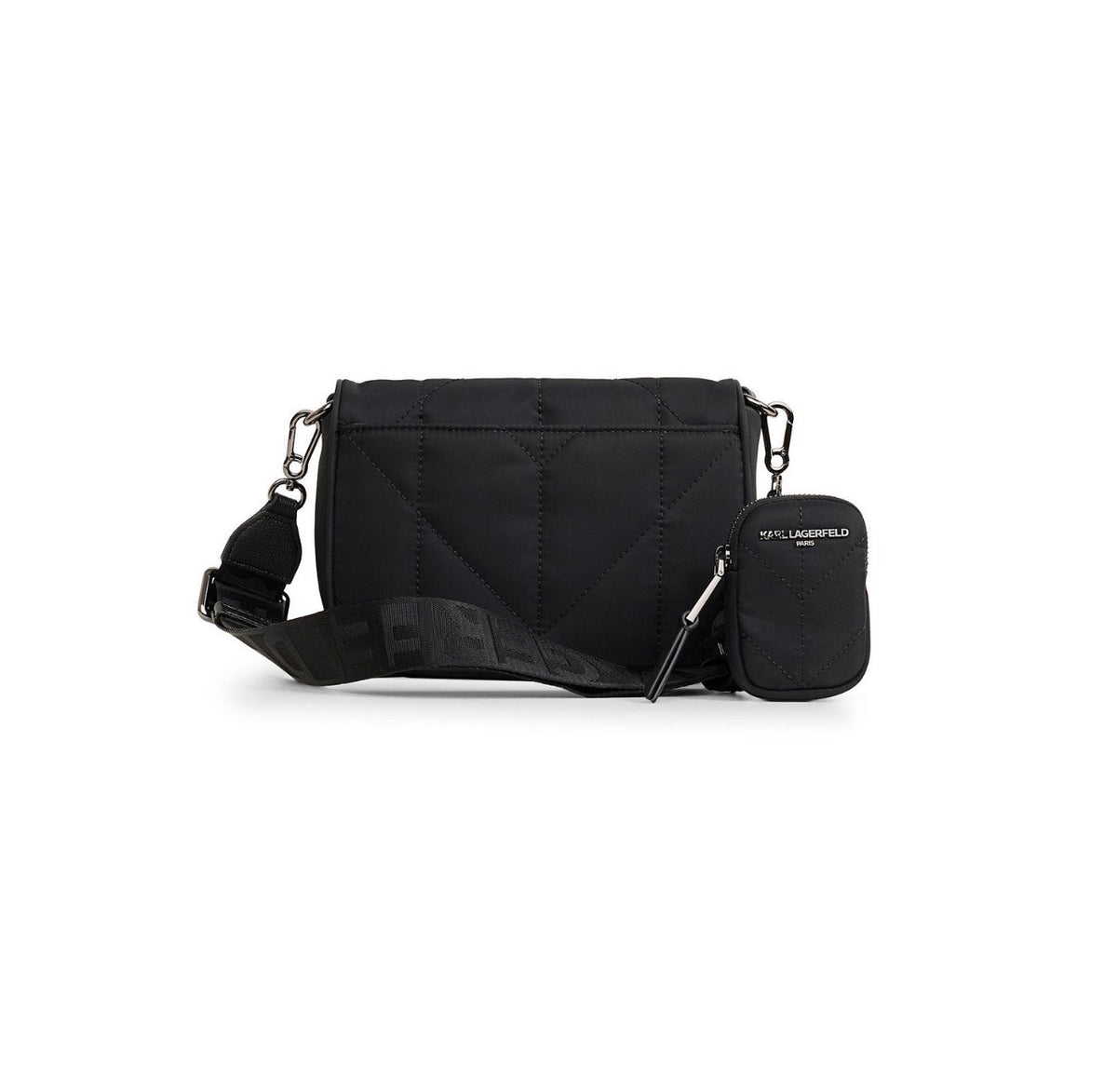 Bolso Cruzado Karl Lagerfeld Paris Voyage Negro Acolchado