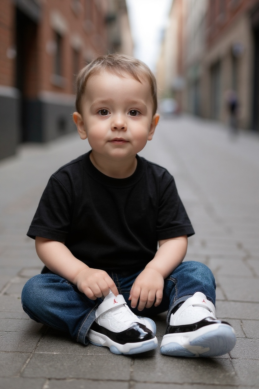 Tenis Jordan Niño Toddler Blanco y Negro – Comodidad y Estilo