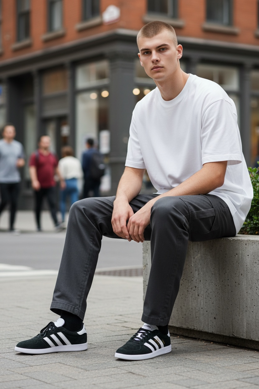 Tenis Adidas CAMPUS Hombre Negros con Franjas Blancas – Estilo Clásico y Urbano