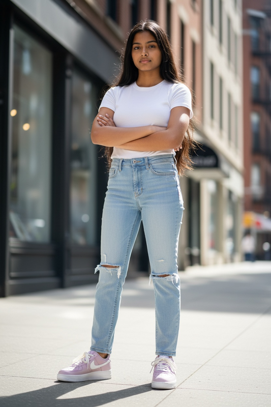 Nike Air Force 1 Mujer – Color Rosa Claro y Blanco (Estilo Clásico)