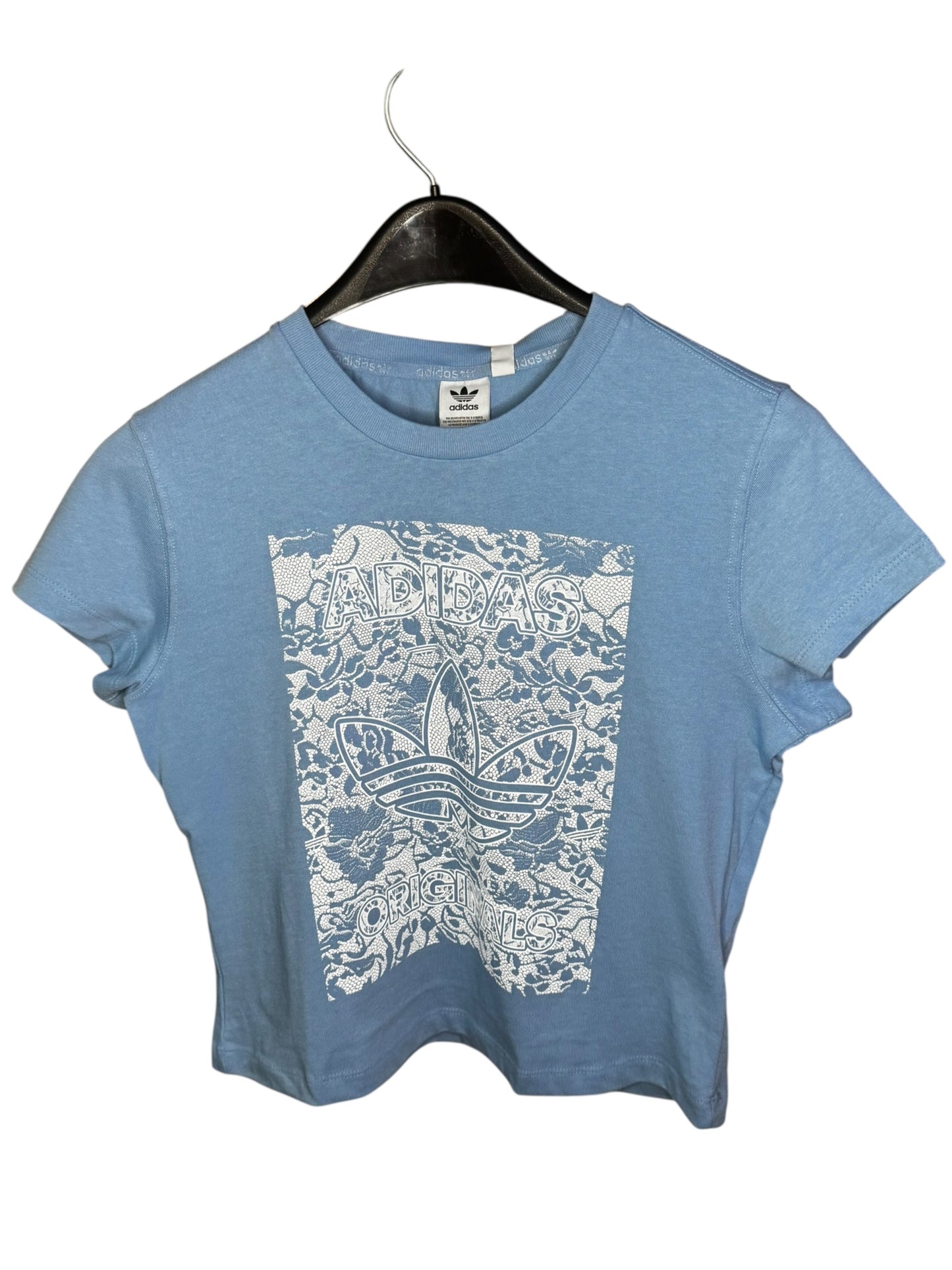 Camiseta Adidas Originals Slim para Mujer Azul con Logo Trefoil