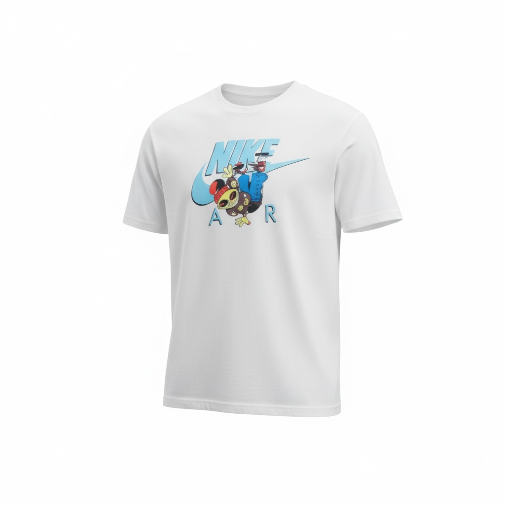 Camiseta Nike Air para Hombre Blanca con Diseño Gráfi