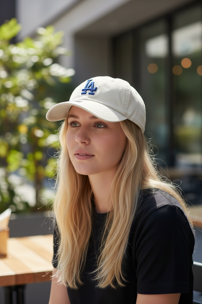 Gorra LA Dodgers Unisex Ajustable – Blanco / Azul