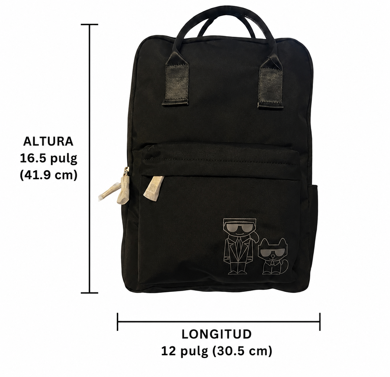 Mochila Karl Lagerfeld Negra Unisex con Diseño Moderno